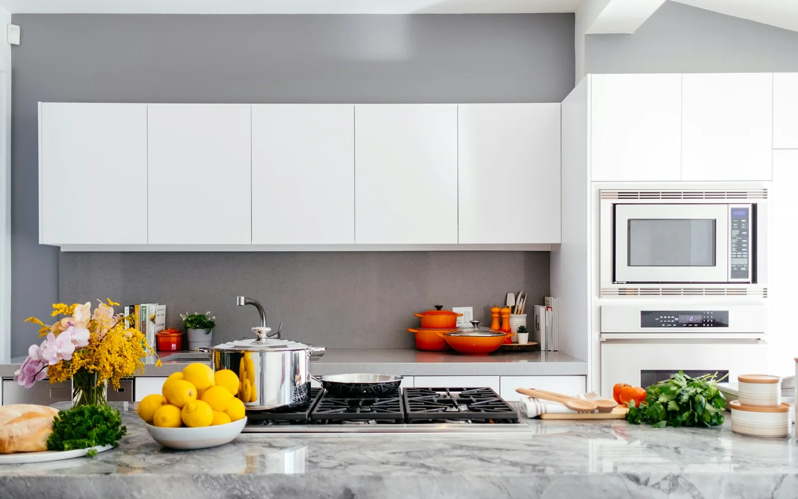 A bright kitchen arranged for a quiet morning routine