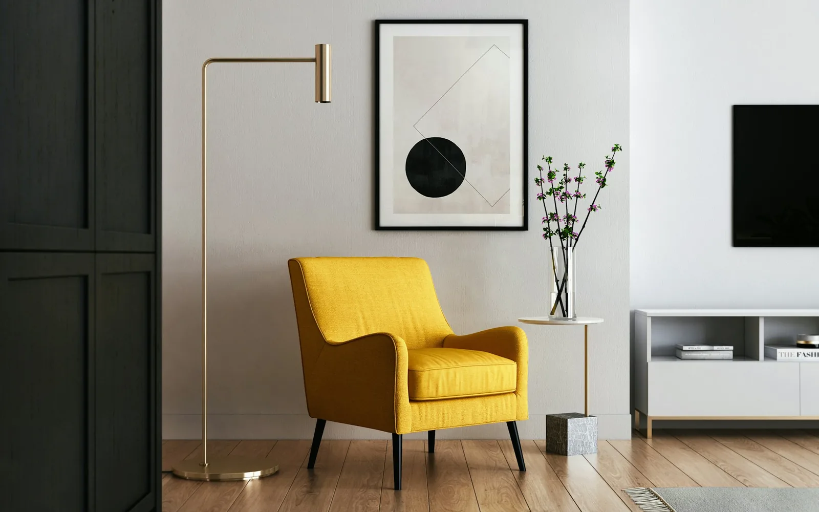 A thoughtfully arranged home interior with compact storage